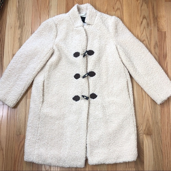 J. Crew Cream Sherpa Coat K2605 - Picture 10 of 10